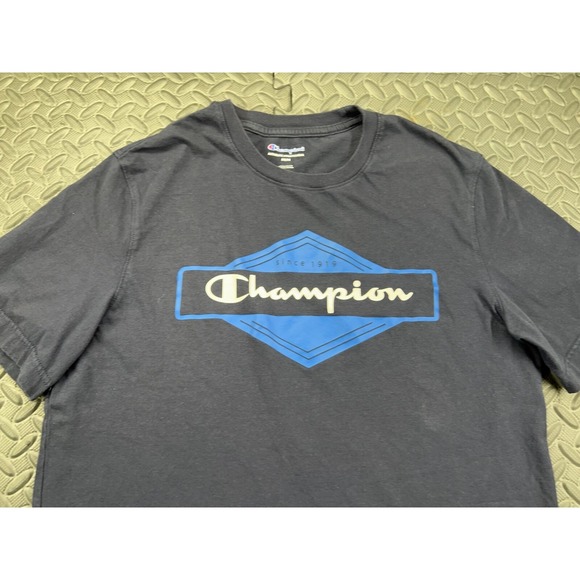 Champion Shirt Adult Medium Blue Short Sleeve Casual Athletic Outdoor Active Men - Picture 3 of 12